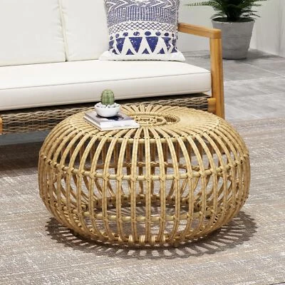 Whitetail Outdoor Boho Wicker Coffee Table - Image 1 of 4