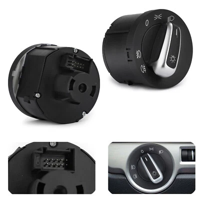 Euro Headlight Switch Light Fits VW Passat CC B6 Jetta Golf MK5 MK6 5ND941431A Foto 1 de 4