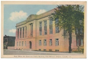 Post Office Building Fort William Thunder Bay Ontario ON Syndicate Ave Postcard - Picture 1 of 2