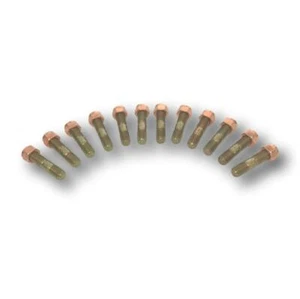TURBO STUD & COPPER LOCK NUT FOR MANIFOLD SET OF 12 - M8 X 1.25 X 36MM LONG - Picture 1 of 3
