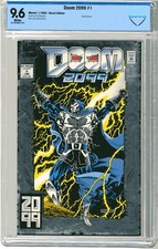 Doom 2099   #1   CBCS  9.6  NM+   White pgs  1/93  Silver foil cover  Cover & ar