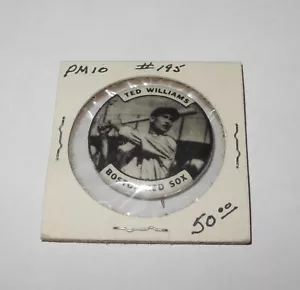 1950's Baseball Ted Williams Boston Red Sox Stadium Souvenir Pin Coin Button - Picture 1 of 2