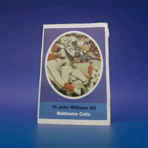 1972 Sunoco NFL Action Player Stamps Baltimore Colts RG John Williams Vintage - Bild 1 von 2