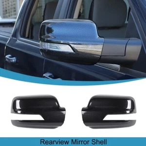 Carbon Fiber Side Door Rearview Mirror Cover Shell Trim for Dodge RAM 2018-2023 - Picture 1 of 10