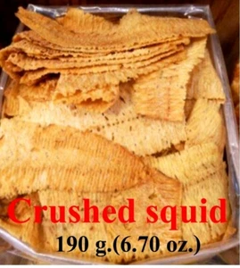 190 g. Crushed squid Cutlefish Snack Grilled Baked Dried Seafood Fishery party - Picture 1 of 12