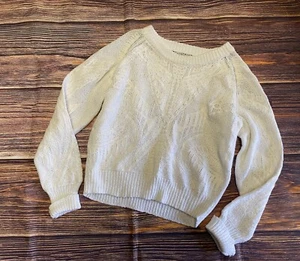 Womens S IRO Tijana White Embroidered Sweater Cotton Blend Chunky - Picture 1 of 8