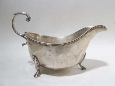 Birmingham 1922 eduardiano inglés plata esterlina Adie Bros. Barco de salsa Foto 1 de 4