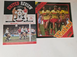 OFFICIAL PROGRAMMES-MANCHESTER UNITED V WATFORD- LEAGUE GAMES- 1986/87 - Picture 1 of 1