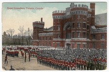 Inspection Royal Grenadiers TORONTO Armoury Ontario Canada 1911 Valentine & Sons