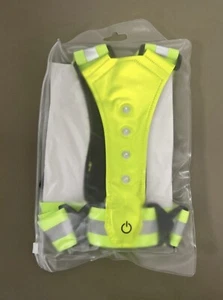 Lauflicht, USB Warnschutz Reflektierende Sicherheit Laufweste Silber - Bild 1 von 5