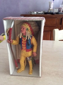 Rarissima statuina PVC comansi serie the wild west red cloud nuovo in box - Picture 1 of 2