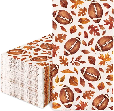 Servilletas de papel desechables de fútbol de hoja de arce de otoño de 100 piezas de otoño para invitados Foto 1 de 4