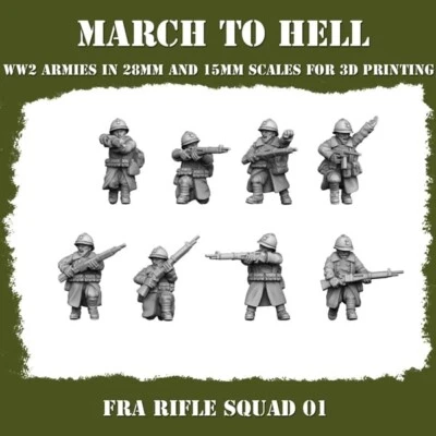 3D BREED 20mm WW2 French Troops 'Pick Your Own' 25 Figuren Pack Flames of War