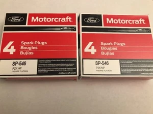 OEM SET OF 8 GENUINE OEM FORD MOTORCRAFT SP-546 SAME SP-515 SPARK PLugs PZK14F - Picture 1 of 3