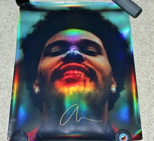 THE WEEKND SIGNED AFTER HOURS HOLOGRAPHIC ALBUM POSTER COA 24x30 HEARTLESS ABEL - Picture 1 of 3