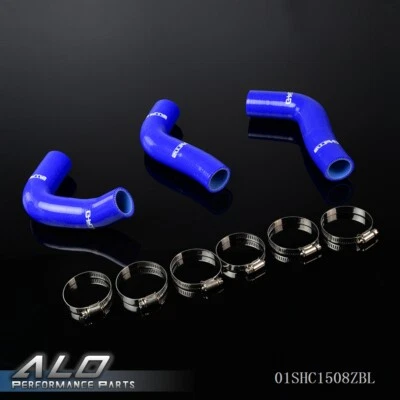 Fit For 94-97 Mazda Miata MX5 1.8L NA8C BPZE Silicone Radiator Hose Kit Blue - Image 1 of 4