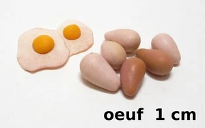 Eier und Eier geschält, Miniatur Puppenhaus, Vitrine, Küche, CL9 - Bild 1 von 1