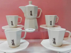 MCDONALD'S MCCAFÉ 4 TAZZINE CAFFÈ CON LATTIERA ZUCCHERIERA SELETTI PORCELLANA - Foto 1 di 9