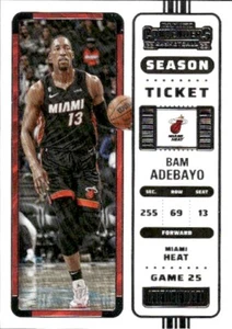 2022-23 Panini Contenders #63 Bam Adebayo Season Ticket Miami Heat - Bild 1 von 2