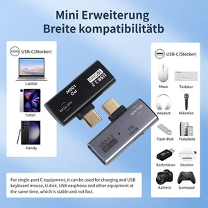 Typ C PD Datenübertragung USB 3.2 Splitter Ladegerät für Samsung S23, S24 Laptop - Bild 1 von 12