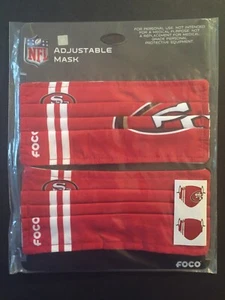 San Francisco 49ers 2 Pack Adult Cloth Face Mask Covering -50% Off SRP-FREE S&H - Picture 1 of 1