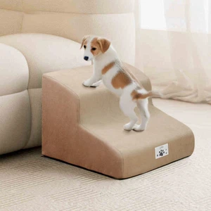 3 Steps Dog Stairs Pet For Bed Sofa Cats Ladder Ramp With Removable Fabric Cover - Picture 1 of 26