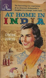 AT HOME IN INDIA by Cynthia Bowles (1959) Pyramid pb - Picture 1 of 2
