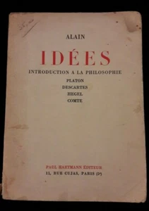 IDEES INTRODUCTION A LA PHILOSOPHIE ALAIN FRANCE/PHILOSOPHIE 100 - Imagen 1 de 6