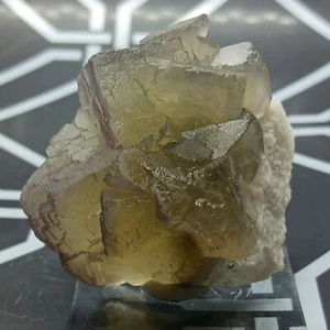 High Quality Yellow & Purple Fluorite With Candle Quartz Cubic Fluorite Specimen - Picture 1 of 10