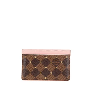 LOUIS VUITTON Damier Porte Cartes Astuccio Porta Carte Semplici Borchie N60248 Donna 【Usato】 - Foto 1 di 11