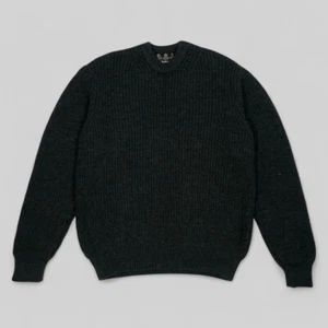 Barbour Men’s Khaki Green Chunky Knit Fisherman Sweater – Size L - Picture 1 of 12
