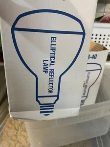 vintage light bulbs new R40 Philips elliptical reflector lamps rare 120 watt 4 - Picture 1 of 5