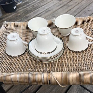 Wedgwood Preston 1989 Cup & Saucer Mint Set Of 5 - Picture 1 of 12