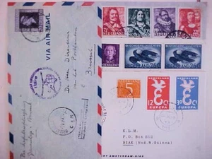 NETHERLANDS  5 FLIGHT COVERS 1946-1958 - Picture 1 of 1