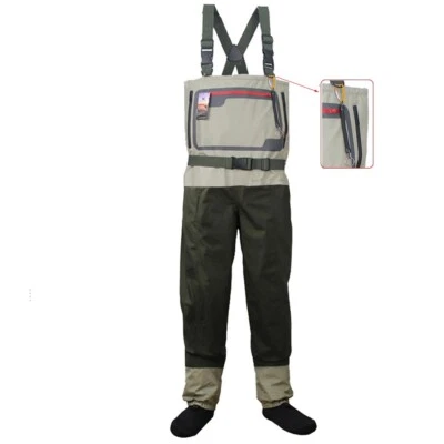Fly Fishing Stocking Foot Chest Waders Affordable Breathable Waterproof Wader - Image 1 of 4