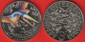Austria 3 euro 2020 "Supersaurs - Arambourgiania" Colored UNC - Picture 1 of 1