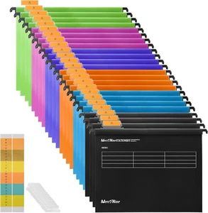A4 Suspension Files, Merrynine 24PCS Polypropylene Filing Cabinet Suspension - Picture 1 of 12