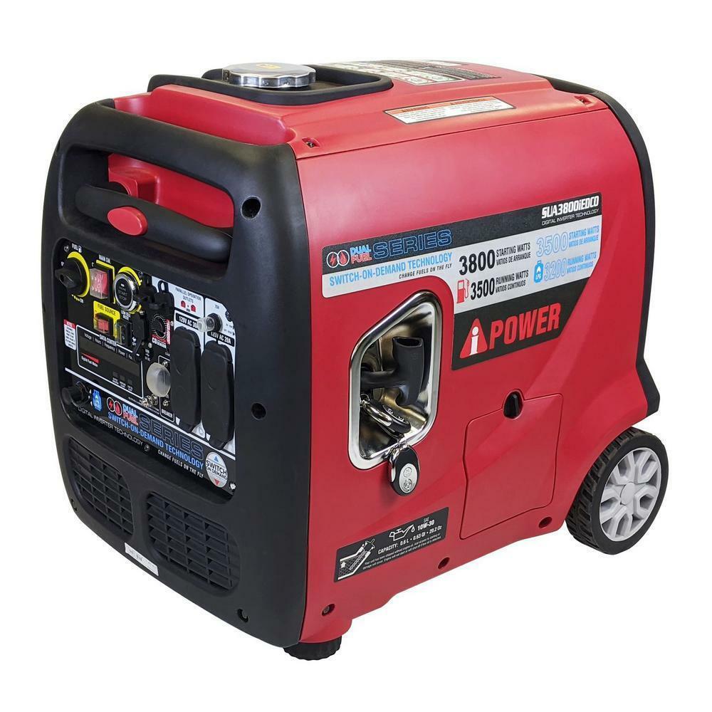 A-iPower 3,800-W Portable Dual Fuel Powered Inverter Generator with Remote start