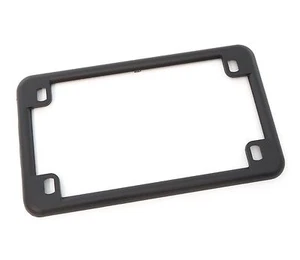 Matte Black Metal Motorcycle License Plate Frame - Picture 1 of 1