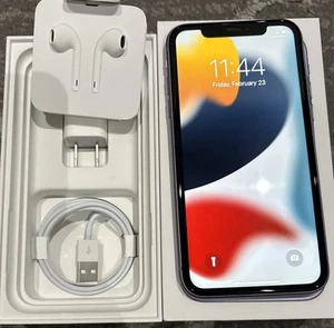 Apple iPhone 11 Purple Excellent Condition 64GB Unlocked With Box - Afbeelding 1 van 10