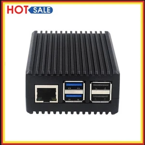 Raspberry Pi 5-Gehäuse, Metall-Pi 5-Gehäuse, einfach zu installieren, schwarz, V - Bild 1 von 12