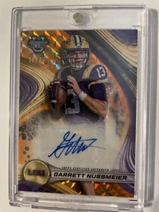 Garrett Nussmeier Auto #16/25 2024 Bowman Best BOA-GN Orange Refractor LSU Tiger - Picture 1 of 3