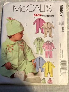McCall's Pattern M5507 baby One Piece & 2 Piece Set Size OSZ Uncut - Picture 1 of 2