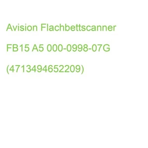 Avision Flachbettscanner FB15 A5 000-0998-07G (4713494652209) - Bild 1 von 2