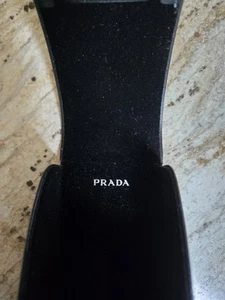 PRADA 6" Saffiano Sunglasses Hard Case Black Textured Eyeglasses (Case only) - Picture 1 of 5