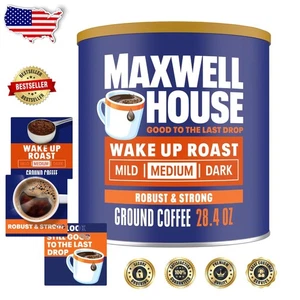 28,4 Unzen Wake Up Roast Gemahlener Kaffee - Mittlere Röstung für belebende Morgen - Bild 1 von 12