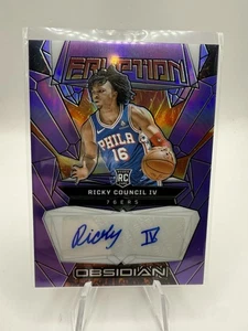 2023-24 Panini Obsidian - Rookie Eruption Auto # RE-RCF Ricky Council IV /49 - Bild 1 von 2