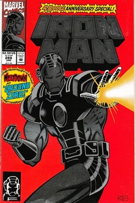 IRON MAN #288 (1993) SILVER FOIL CARDSTOCK COVER 48-PGS ~ NM - Image 1 of 2