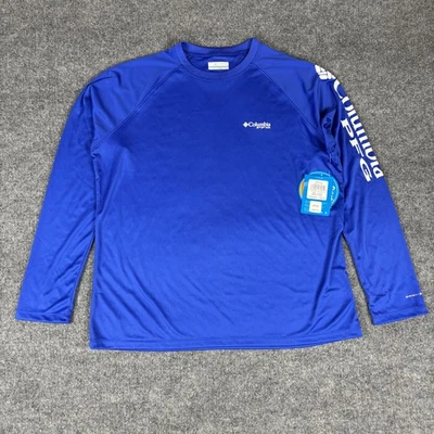 Camisa de mujer Columbia PFG manga larga azul talla 2XL NUEVA CON ETIQUETAS Foto 1 de 4