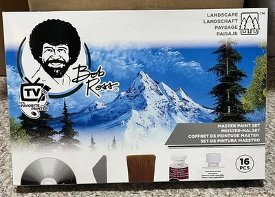 Juego de 16 piezas de pintura Bob Ross Landscape Master con DVD ~ caja abierta nueva Foto 1 de 4